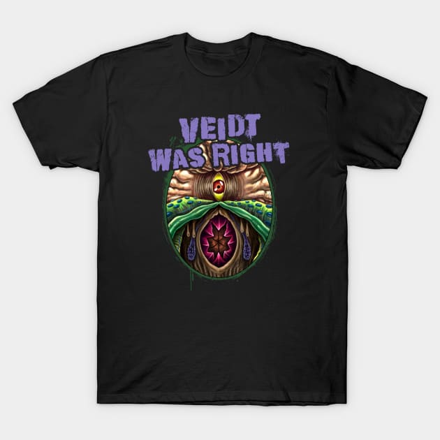 Veidt Was Right (Black Print) T-Shirt by Nerdology